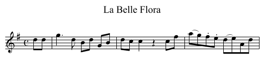 Belle Flora, La - staff notation