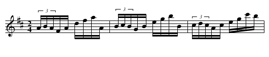 Belle of Boston - staff notation