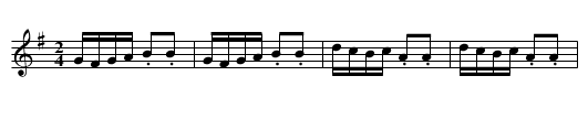 Belle. TJD.33, La - staff notation