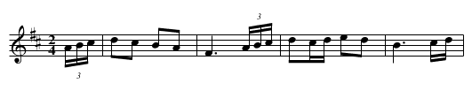 Belledune Quickstep - staff notation