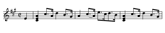 Belles of Edinboro' - staff notation