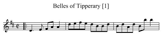 Belles of Tipperary [1] - staff notation
