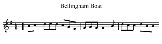 Bellingham Boat - staff notation