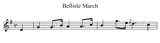 Bellisle March - staff notation