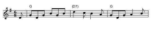 Bellman's Jig - staff notation