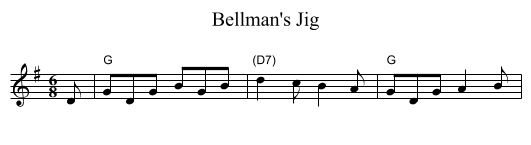 Bellman's Jig - staff notation
