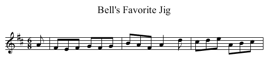 Bell's Favorite Jig - staff notation
