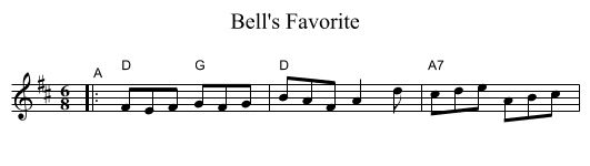 Bell's Favorite - staff notation