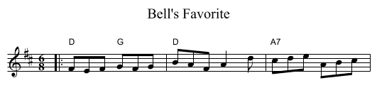 Bell's Favorite - staff notation
