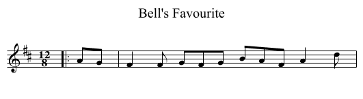 Bell's Favourite - staff notation