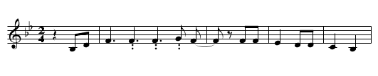 Bells of Rhymney - staff notation