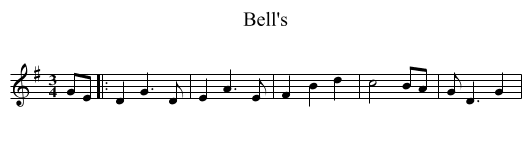 Bell's - staff notation