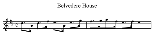Belvedere House - staff notation