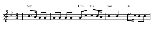 Belzer Nigun - staff notation