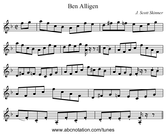 Ben Alligen - staff notation