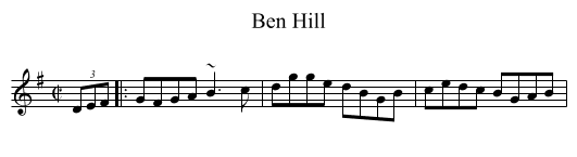 Ben Hill - staff notation