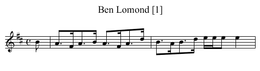 Ben Lomond [1] - staff notation