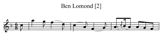 Ben Lomond [2] - staff notation
