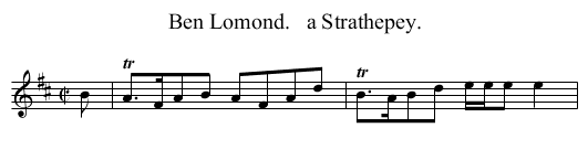 Ben Lomond.   a Strathepey. - staff notation
