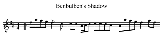 Benbulben's Shadow - staff notation