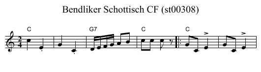 Bendliker Schottisch CF (st00308) - staff notation