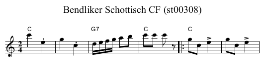 Bendliker Schottisch CF (st00308) - staff notation