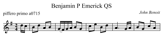 Benjamin P Emerick QS - staff notation