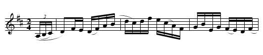 Bennett's Reel - staff notation
