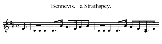 Bennevis.   a Strathspey. - staff notation