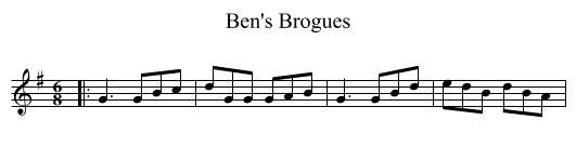 Ben's Brogues - staff notation