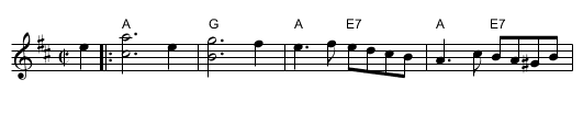 Benton's Dream - staff notation