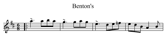 Benton's - staff notation
