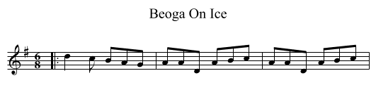 Beoga On Ice - staff notation