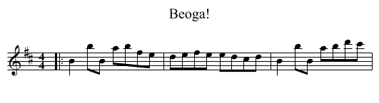 Beoga! - staff notation