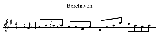 Berehaven - staff notation