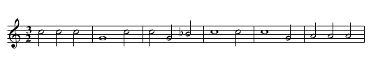 Bergeret sans roch, Reprise 1 - staff notation