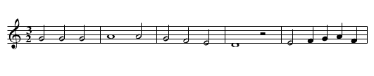 Bergeret sans roch, Reprise II - staff notation