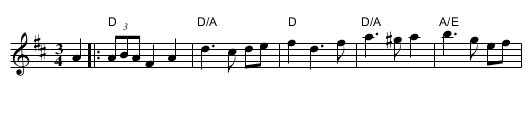 Bergmannsvalsen - staff notation