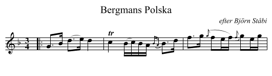 Bergmans Polska - staff notation