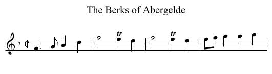 Berks of Abergelde, The - staff notation