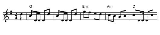 Berliner fra Vorbasse - staff notation
