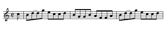 Bernard's Well - staff notation