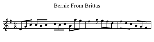 Bernie From Brittas - staff notation