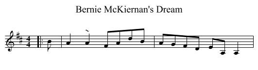 Bernie McKiernan's Dream - staff notation