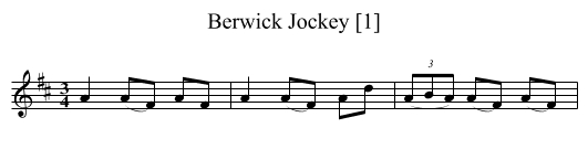 Berwick Jockey [1] - staff notation