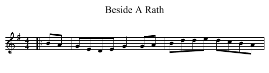 Beside A Rath - staff notation