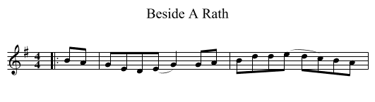 Beside A Rath - staff notation