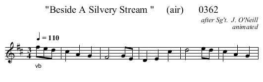 Beside A Silvery Stream      (air)      0362 - staff notation