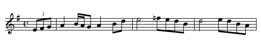 Beside the River - staff notation