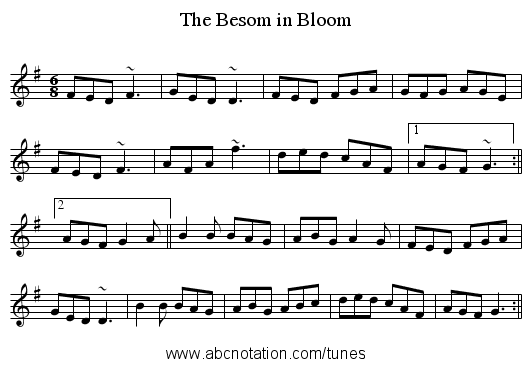 Besom in Bloom, The - staff notation